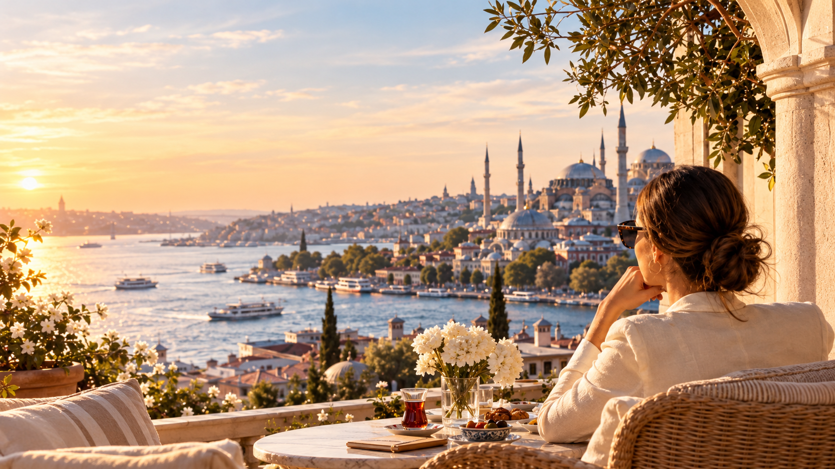 Istanbul terrace view